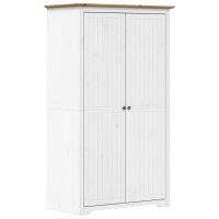 vidaXL Kleiderschrank BODO Weiß & Braun 101x52x176,5 cm Kiefernholz