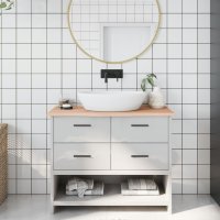 vidaXL Waschtischplatte 100x30x2 cm Massivholz Unbehandelt