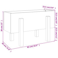 vidaXL Pflanzk&uuml;bel Grau 62x30x38 cm Massivholz Kiefer