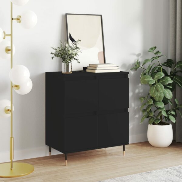 vidaXL Sideboard Schwarz 60x35x70 cm Holzwerkstoff