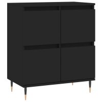 vidaXL Sideboard Schwarz 60x35x70 cm Holzwerkstoff