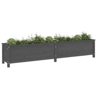 vidaXL Hochbeet Grau 199,5x40x39 cm Massivholz Kiefer