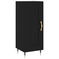 vidaXL Sideboard Schwarz 34,5x34x90 cm Holzwerkstoff