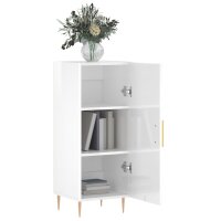 vidaXL Sideboard Hochglanz-Wei&szlig; 34,5x34x90 cm Holzwerkstoff