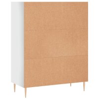 vidaXL B&uuml;cherregal Hochglanz-Wei&szlig; 69,5x32,5x90 cm Holzwerkstoff