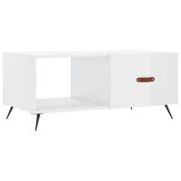 vidaXL Couchtisch Hochglanz-Weiß 90x50x40 cm...