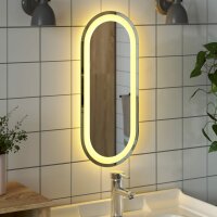 vidaXL LED-Badspiegel 60x25 cm Oval