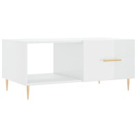 vidaXL Couchtisch Hochglanz-Weiß 90x50x40 cm...