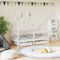 vidaXL Kinderbett mit Schubladen Weiß 70x140 cm...