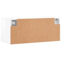 vidaXL Wandschrank Hochglanz-Wei&szlig; 80x36,5x35 cm Holzwerkstoff