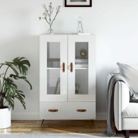 vidaXL Highboard Hochglanz-Wei&szlig; 69,5x31x115 cm Holzwerkstoff