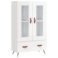 vidaXL Highboard Hochglanz-Wei&szlig; 69,5x31x115 cm Holzwerkstoff