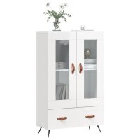 vidaXL Highboard Hochglanz-Wei&szlig; 69,5x31x115 cm Holzwerkstoff