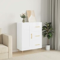 vidaXL Sideboard Hochglanz-Wei&szlig; 69,5x34x90 cm Holzwerkstoff