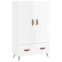 vidaXL Highboard Hochglanz-Weiß 69,5x31x115 cm...