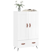 vidaXL Highboard Hochglanz-Wei&szlig; 69,5x31x115 cm Holzwerkstoff