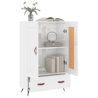 vidaXL Highboard Hochglanz-Wei&szlig; 69,5x31x115 cm Holzwerkstoff