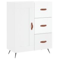 vidaXL Sideboard Hochglanz-Wei&szlig; 69,5x34x90 cm Holzwerkstoff