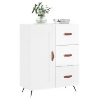 vidaXL Sideboard Hochglanz-Wei&szlig; 69,5x34x90 cm Holzwerkstoff