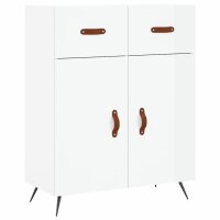 vidaXL Sideboard Hochglanz-Wei&szlig; 69,5x34x90 cm Holzwerkstoff