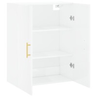 vidaXL Wandschrank Hochglanz-Wei&szlig; 69,5x34x90 cm