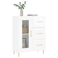 vidaXL Sideboard Hochglanz-Wei&szlig; 69,5x34x90 cm Holzwerkstoff