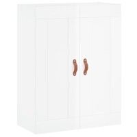 vidaXL Wandschrank Hochglanz-Wei&szlig; 69,5x34x90 cm Holzwerkstoff