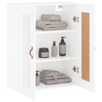 vidaXL Wandschrank Hochglanz-Wei&szlig; 69,5x34x90 cm Holzwerkstoff