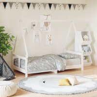 vidaXL Kinderbett Weiß 80x160 cm Massivholz Kiefer