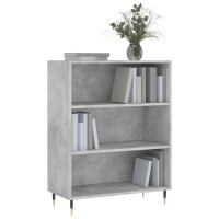 vidaXL B&uuml;cherregal Betongrau 69,5x32,5x90 cm Holzwerkstoff