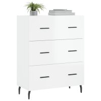 vidaXL Sideboard Hochglanz-Wei&szlig; 69,5x34x90 cm Holzwerkstoff