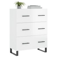 vidaXL Sideboard Hochglanz-Wei&szlig; 69,5x34x90 cm Holzwerkstoff