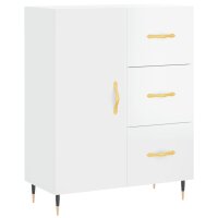 vidaXL Sideboard Hochglanz-Wei&szlig; 69,5x34x90 cm Holzwerkstoff