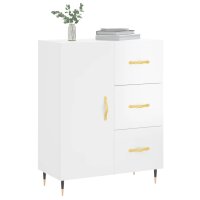 vidaXL Sideboard Hochglanz-Wei&szlig; 69,5x34x90 cm Holzwerkstoff