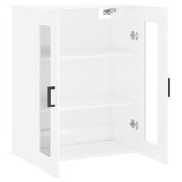 vidaXL Wandschrank Hochglanz-Wei&szlig; 69,5x34x90 cm