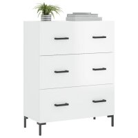 vidaXL Sideboard Hochglanz-Wei&szlig; 69,5x34x90 cm Holzwerkstoff