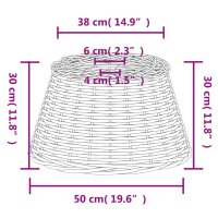 vidaXL Lampenschirm Braun &Oslash;50x30 cm Korbweide