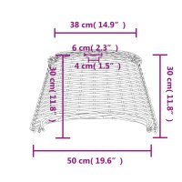 vidaXL Lampenschirm Braun &Oslash;50x30 cm Korbweide