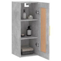 vidaXL Wandschrank Betongrau 34,5x34x90 cm Holzwerkstoff