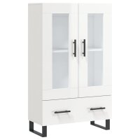 vidaXL Highboard Hochglanz-Wei&szlig; 69,5x31x115 cm Holzwerkstoff