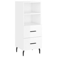 vidaXL Sideboard Hochglanz-Wei&szlig; 34,5x34x90 cm Holzwerkstoff