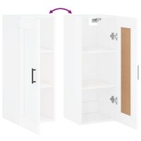 vidaXL Wandschrank Hochglanz-Wei&szlig; 34,5x34x90 cm Holzwerkstoff