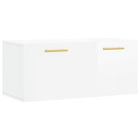 vidaXL Wandschrank Hochglanz-Weiß 80x36,5x35 cm...