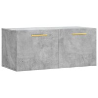 vidaXL Wandschrank Betongrau 80x36,5x35 cm Holzwerkstoff