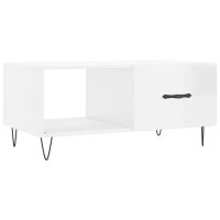 vidaXL Couchtisch Hochglanz-Weiß 90x50x40 cm...