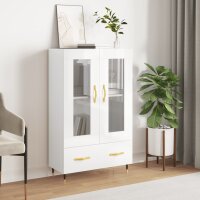 vidaXL Highboard Hochglanz-Wei&szlig; 69,5x31x115 cm Holzwerkstoff