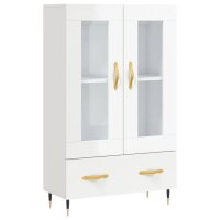 vidaXL Highboard Hochglanz-Weiß 69,5x31x115 cm...