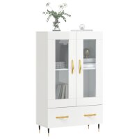 vidaXL Highboard Hochglanz-Wei&szlig; 69,5x31x115 cm Holzwerkstoff