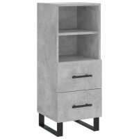 vidaXL Sideboard Betongrau 34,5x34x90 cm Holzwerkstoff