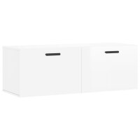 vidaXL Wandschrank Hochglanz-Weiß 100x36,5x35 cm...